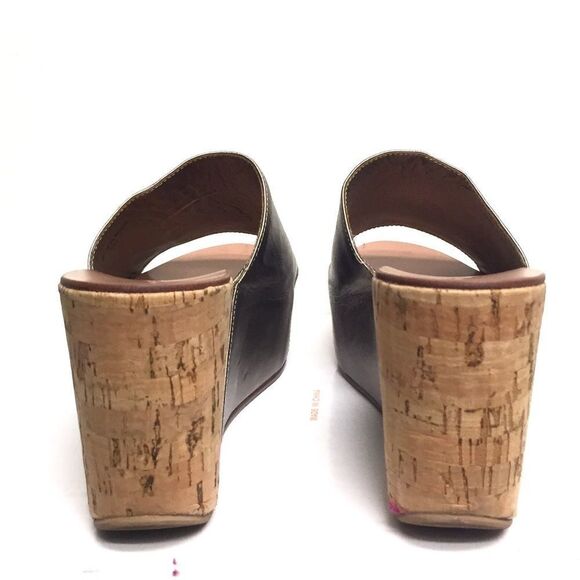 Dvf Mule Wedge Metallic Slide Shoes Leather 7 - Picture 4 of 8